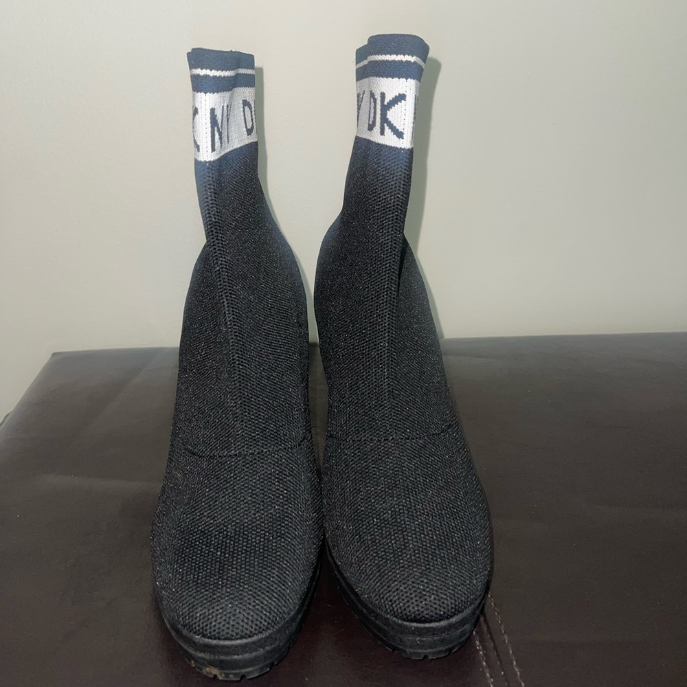 DKNY Black Ankle Boots with Chunky Sole